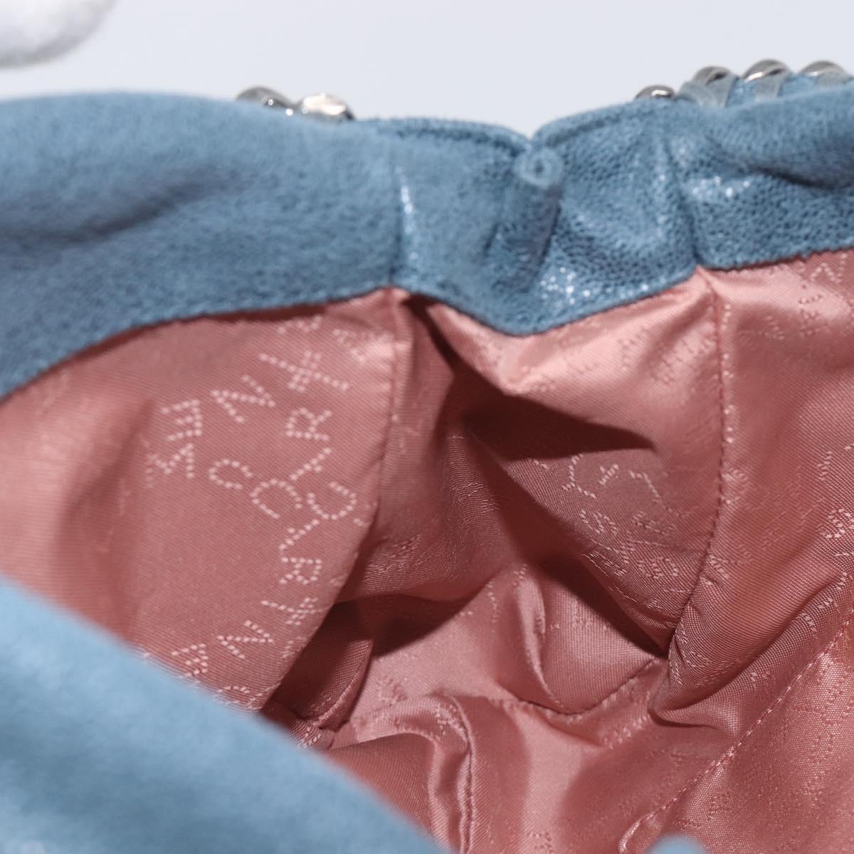 Stella McCartney Chain Falabella Shoulder Bag Polyester Blue Silver Auth 209439V