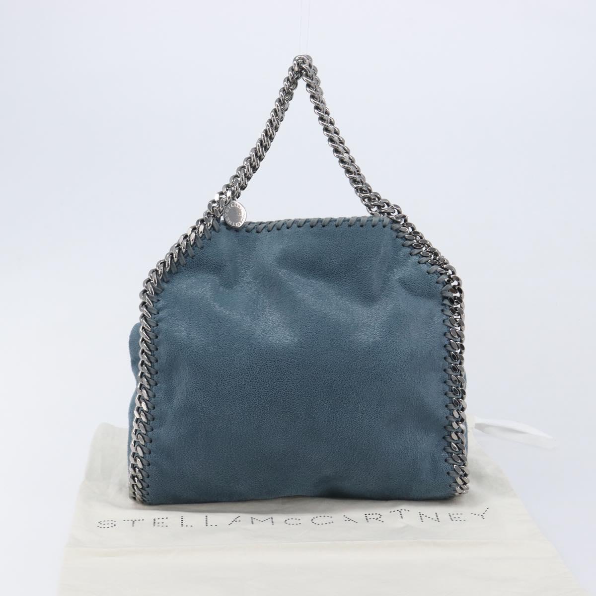 Stella McCartney Chain Falabella Shoulder Bag Polyester Blue Silver Auth 209439V