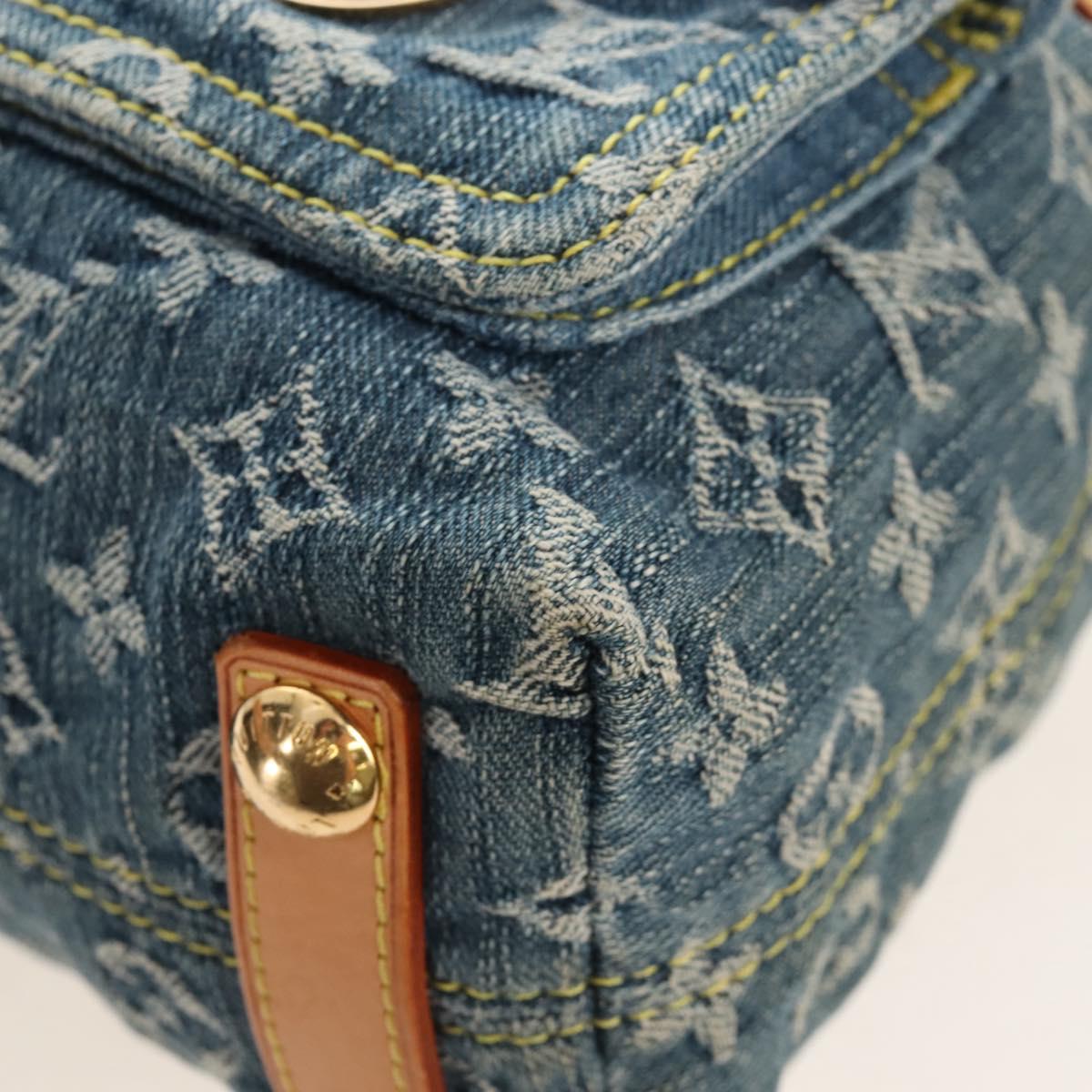 LOUIS VUITTON Monogram Denim Buggy PM Shoulder Bag Blue M95049 LV Auth 209440V