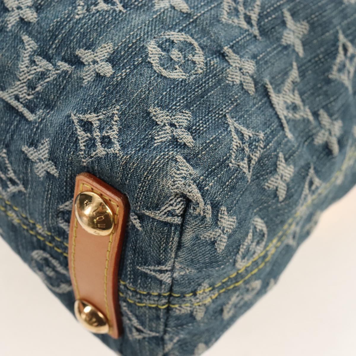 LOUIS VUITTON Monogram Denim Buggy PM Shoulder Bag Blue M95049 LV Auth 209440V