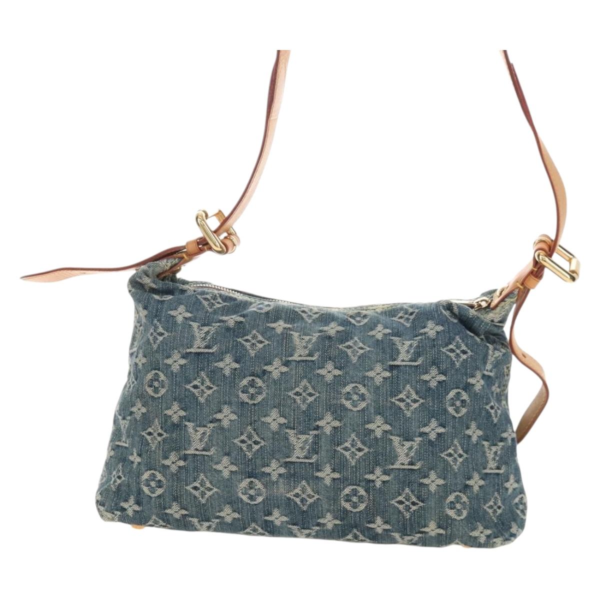 LOUIS VUITTON Monogram Denim Buggy PM Shoulder Bag Blue M95049 LV Auth 209440V