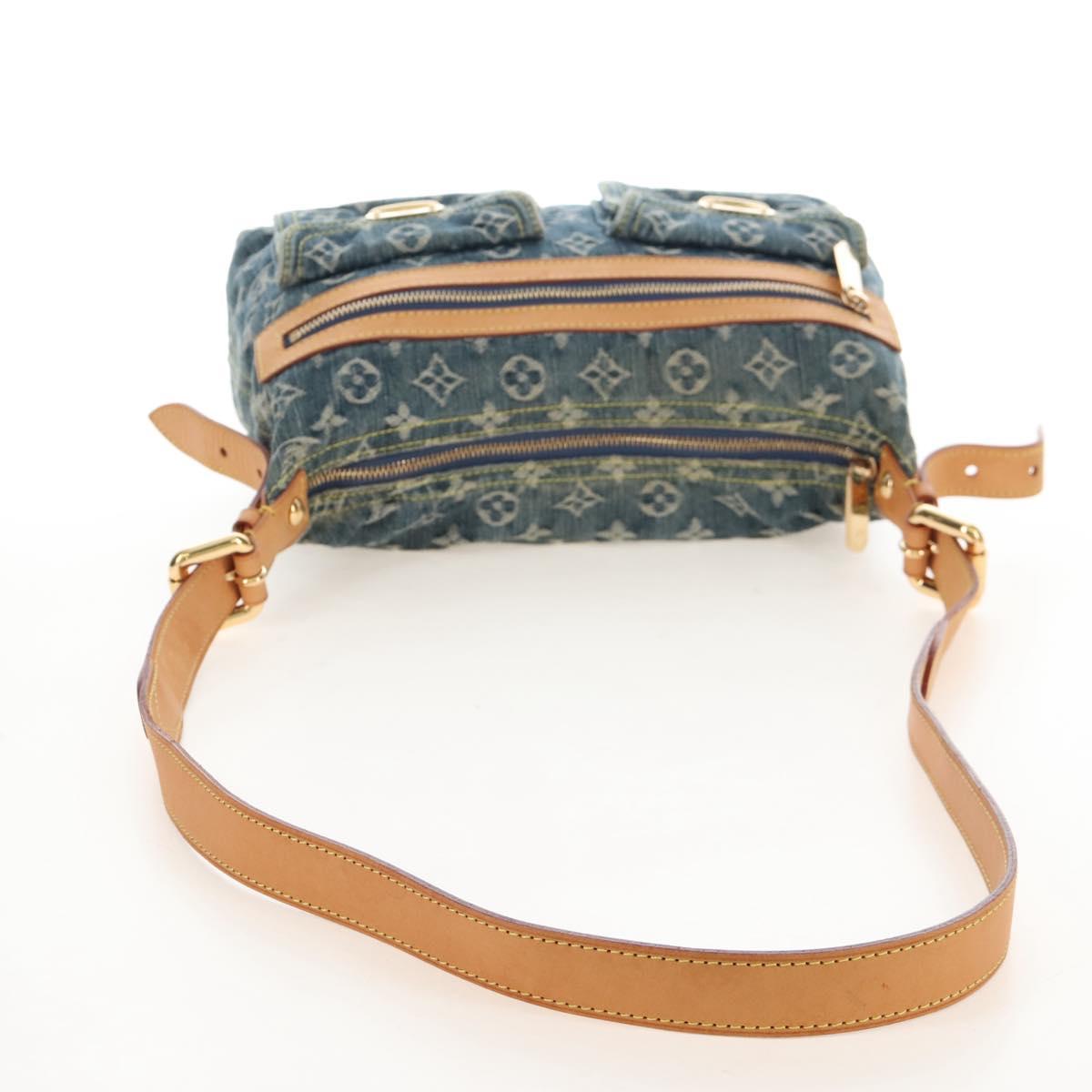 LOUIS VUITTON Monogram Denim Buggy PM Shoulder Bag Blue M95049 LV Auth 209440V