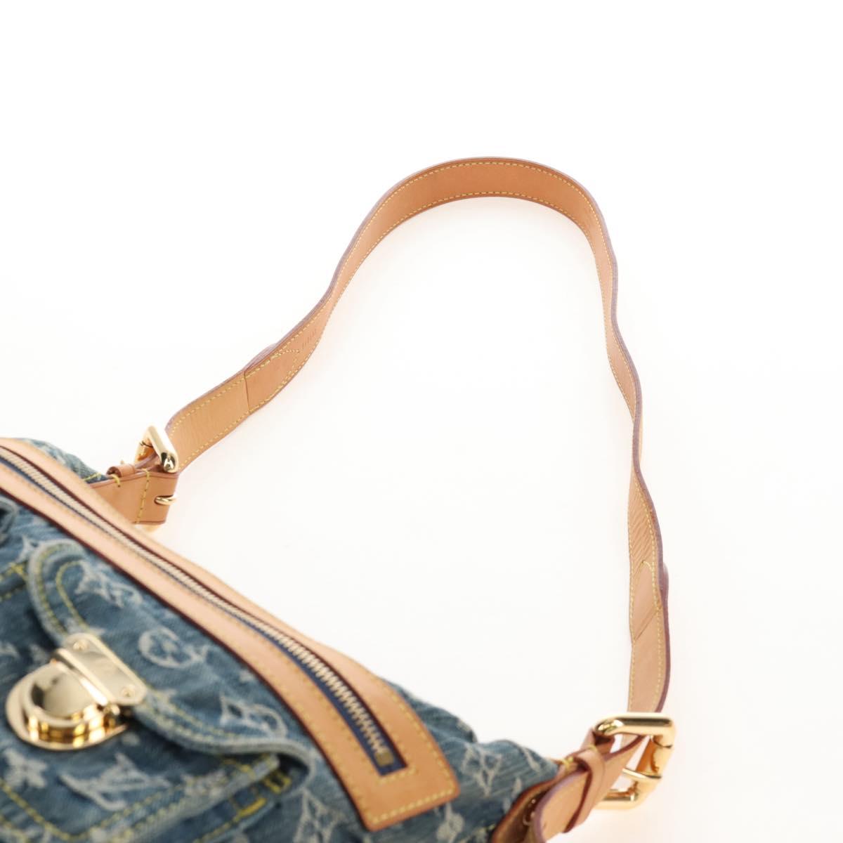 LOUIS VUITTON Monogram Denim Buggy PM Shoulder Bag Blue M95049 LV Auth 209440V