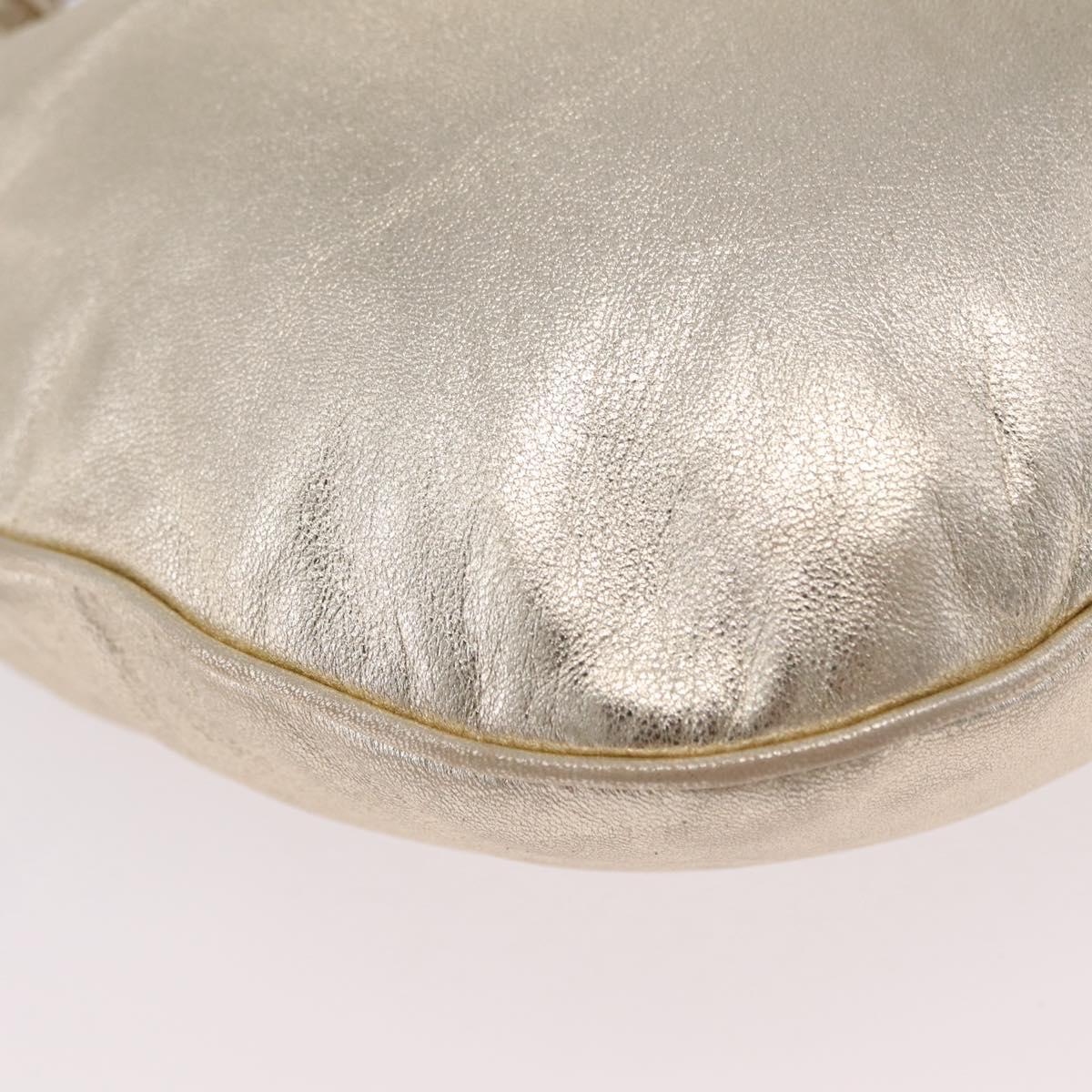 Miu Miu Hand Bag Leather Gold Auth 209441V