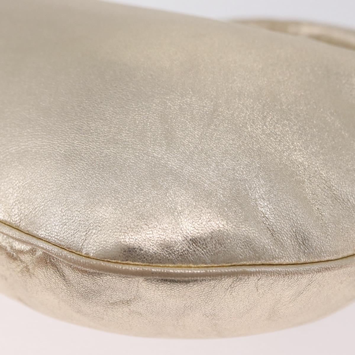 Miu Miu Hand Bag Leather Gold Auth 209441V