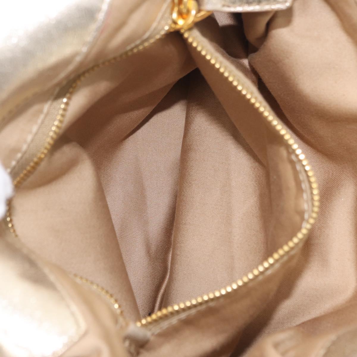 Miu Miu Hand Bag Leather Gold Auth 209441V