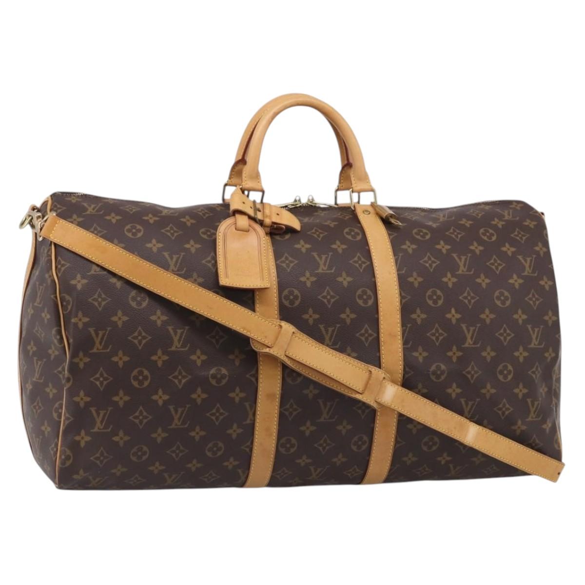 LOUIS VUITTON Monogram Keepall Bandouliere55 Boston Bag M41414 LV Auth 209443V