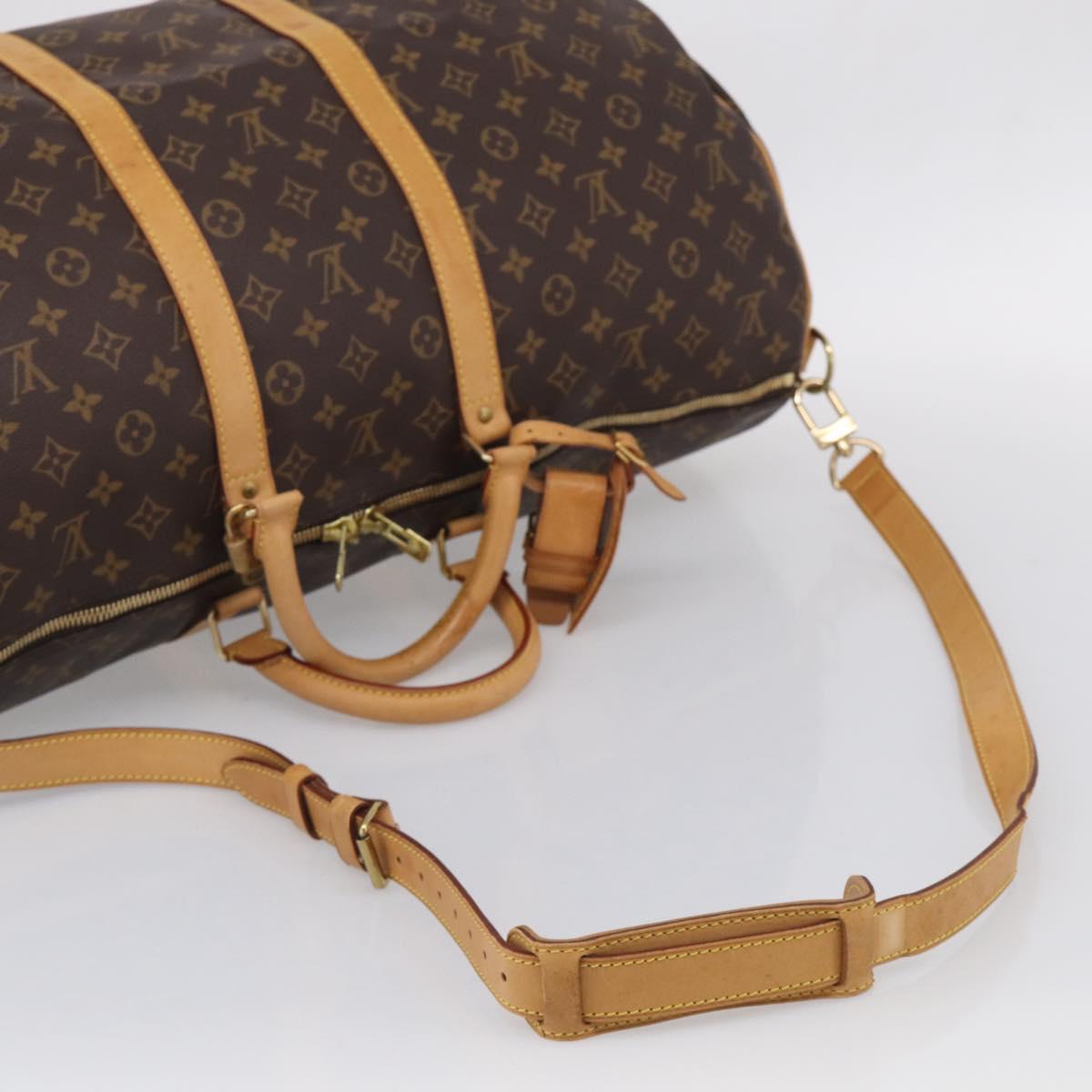 LOUIS VUITTON Monogram Keepall Bandouliere55 Boston Bag M41414 LV Auth 209443V