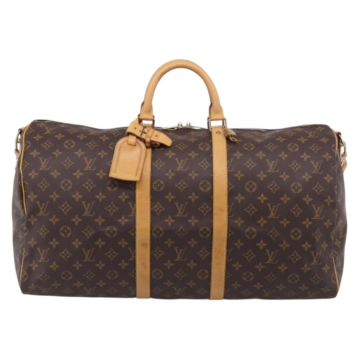 LOUIS VUITTON Monogram Keepall Bandouliere55 Boston Bag M41414 LV Auth 209443V