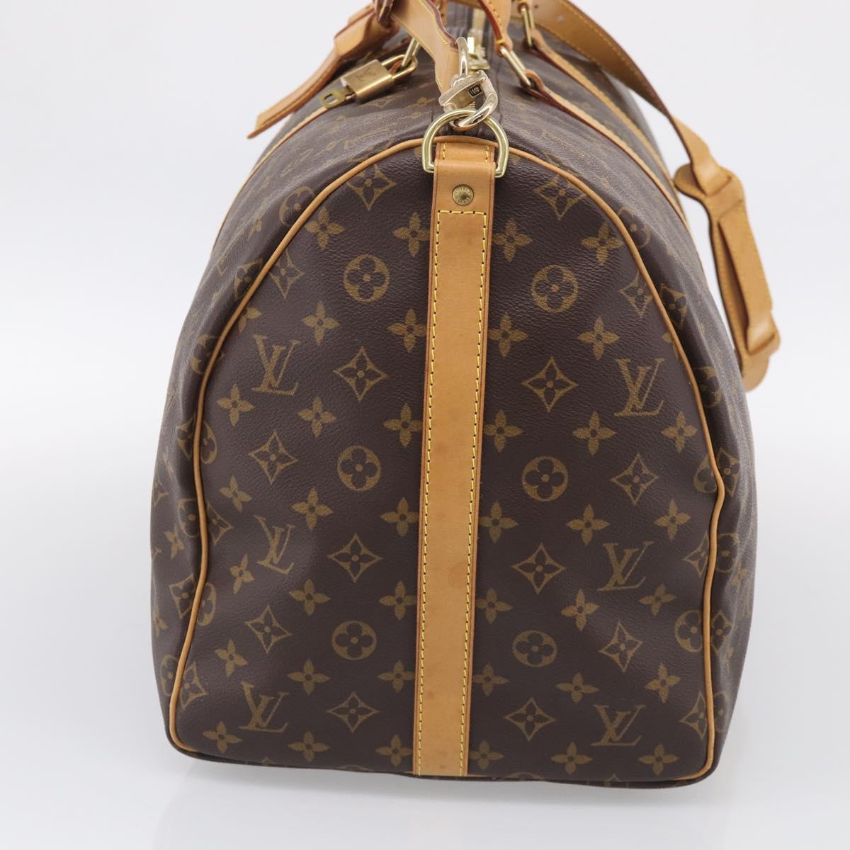 LOUIS VUITTON Monogram Keepall Bandouliere55 Boston Bag M41414 LV Auth 209443V