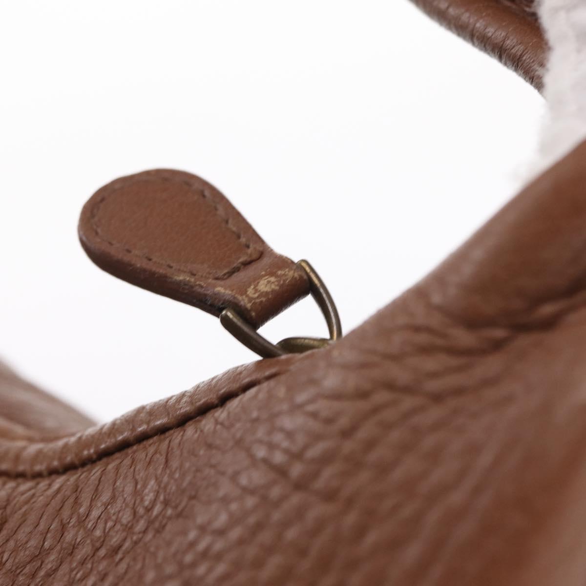 BOTTEGA VENETA Hand Bag Leather Brown Gold Auth 209448V