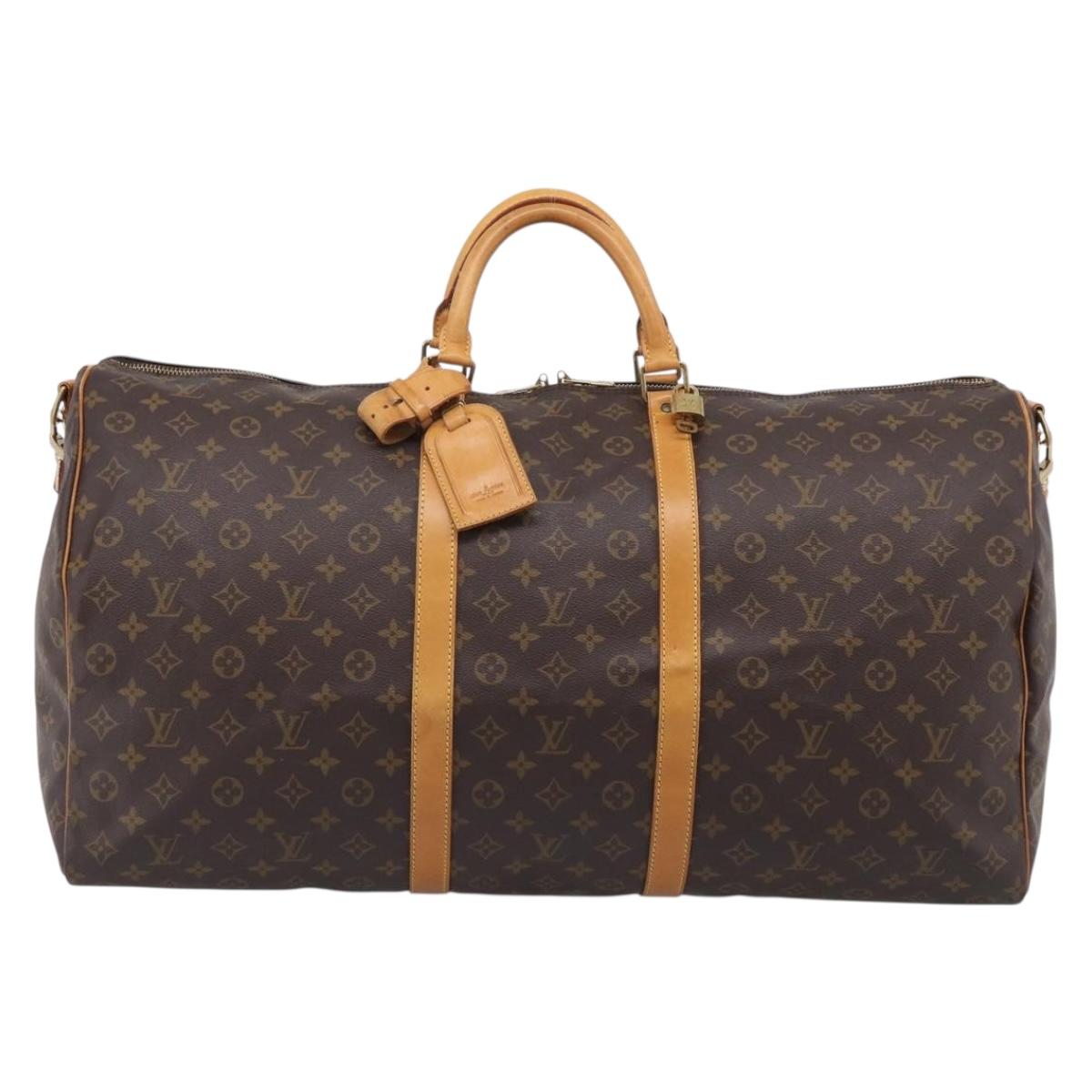 LOUIS VUITTON Monogram Keepall Bandouliere 60 Boston Bag M41412 LV Auth 209456V