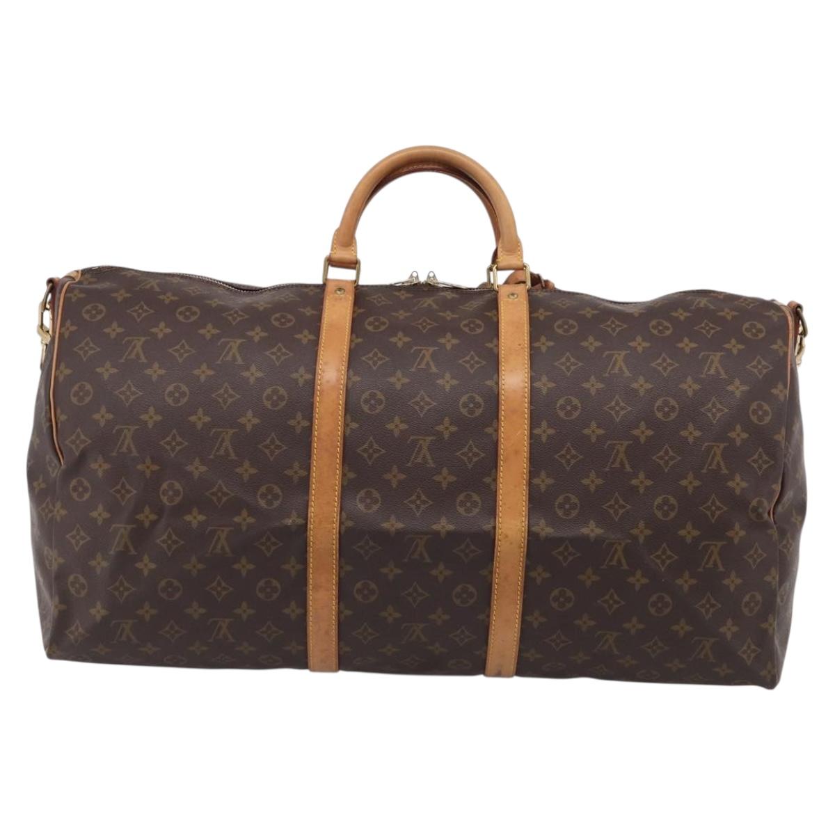 LOUIS VUITTON Monogram Keepall Bandouliere 60 Boston Bag M41412 LV Auth 209459A