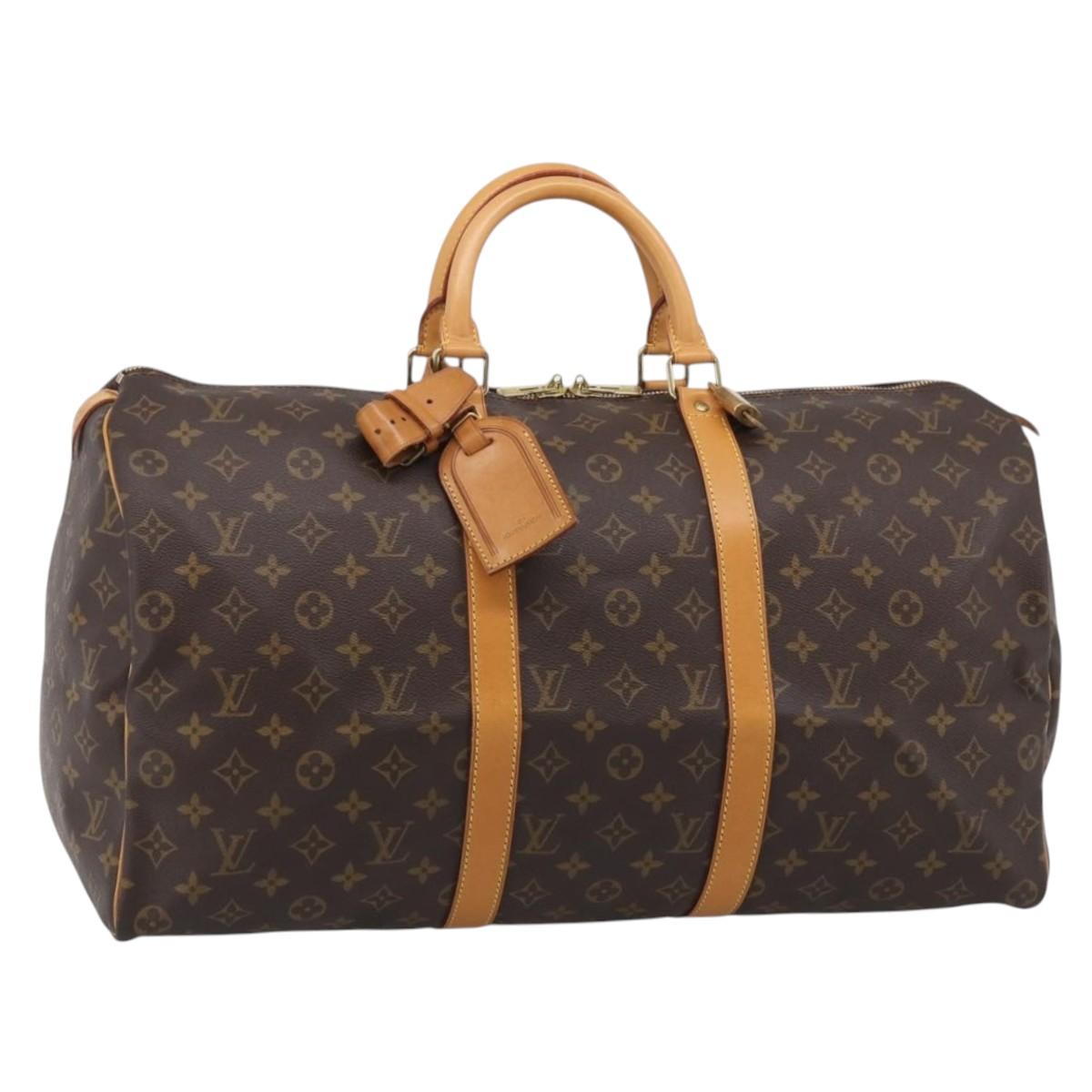 LOUIS VUITTON Monogram Keepall 50 Boston Bag M41426 LV Auth 209464V