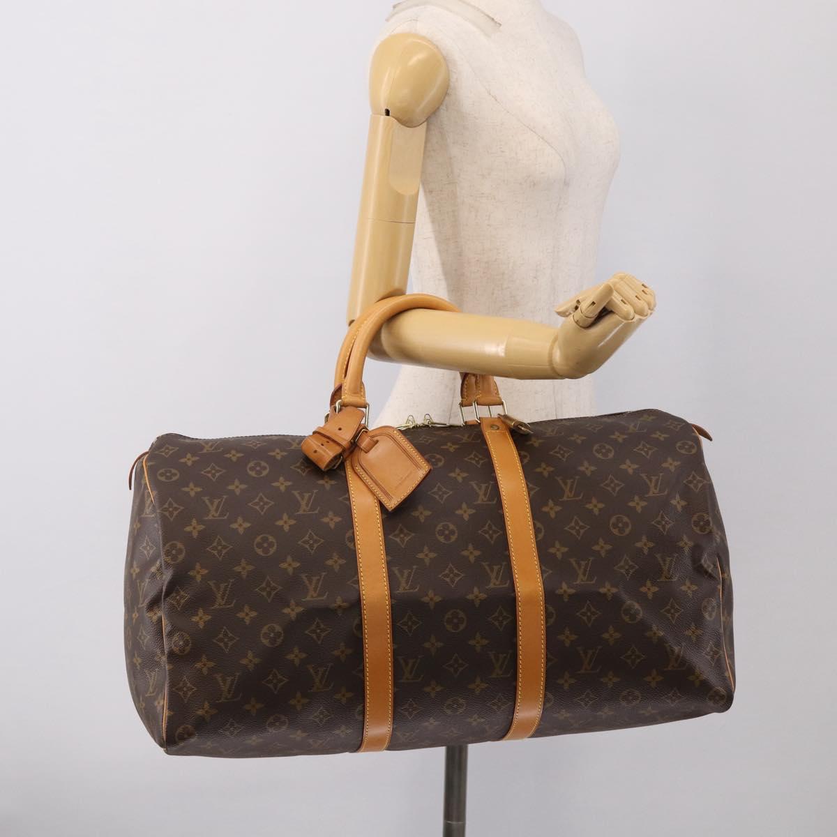 LOUIS VUITTON Monogram Keepall 50 Boston Bag M41426 LV Auth 209464V