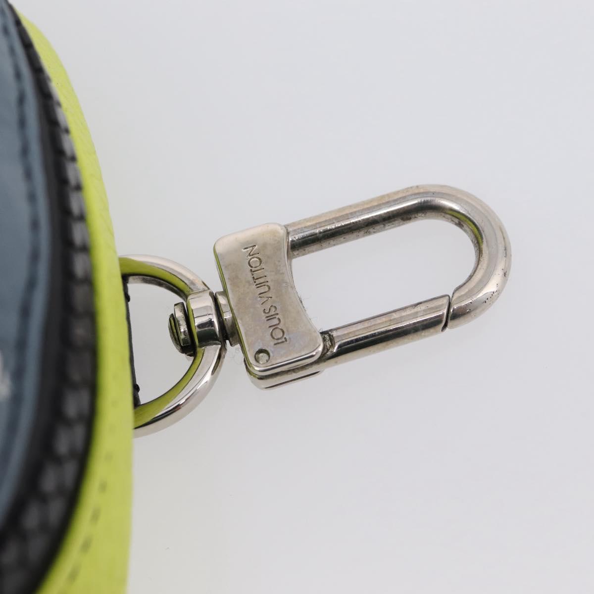 LOUIS VUITTON Square Pouch Color Blocks Charm Leather Gray M00739 Auth 209473M