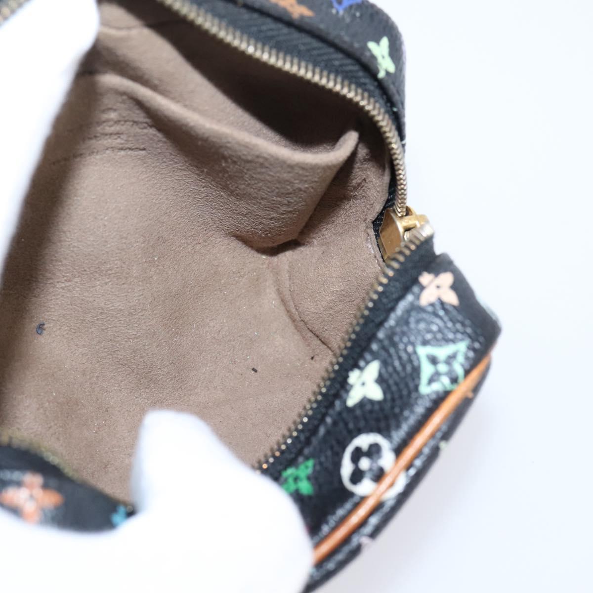LOUIS VUITTON Monogram Multicolor Trousse Wapity Pouch Black M58034 Auth 209474