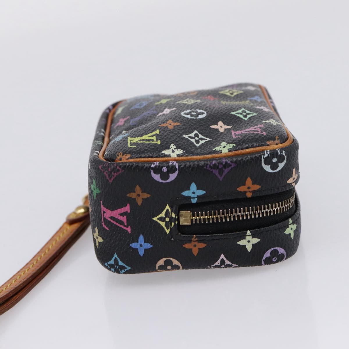 LOUIS VUITTON Monogram Multicolor Trousse Wapity Pouch Black M58034 Auth 209474