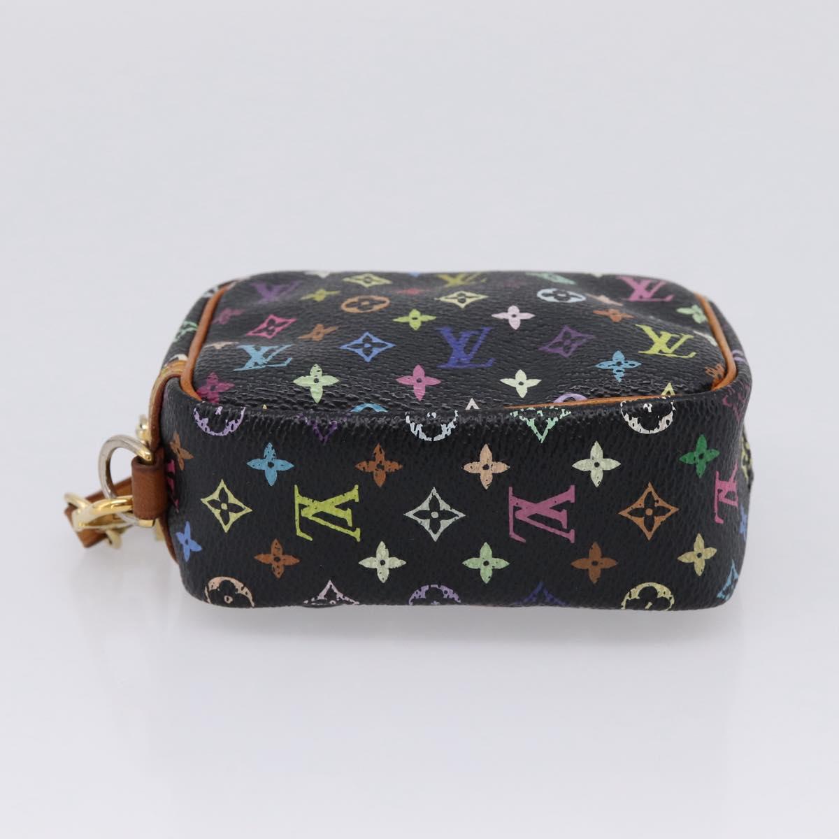 LOUIS VUITTON Monogram Multicolor Trousse Wapity Pouch Black M58034 Auth 209474