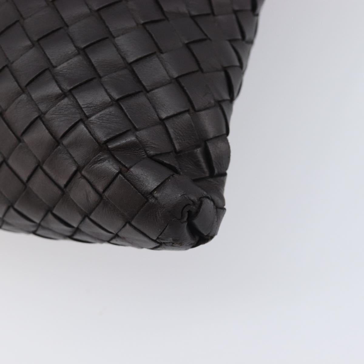 Bottega Veneta INTRECCIATO Shoulder Bag Leather Brown Auth 209481V