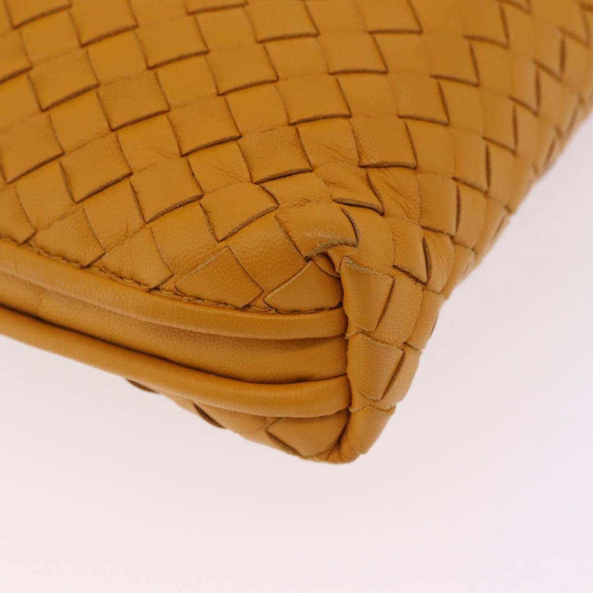 Bottega Veneta INTRECCIATO Shoulder Bag Leather Yellow Auth 209487V