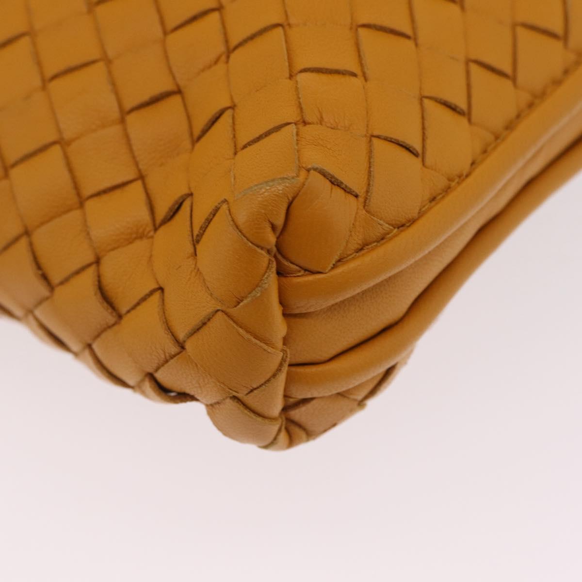 Bottega Veneta INTRECCIATO Shoulder Bag Leather Yellow Auth 209487V