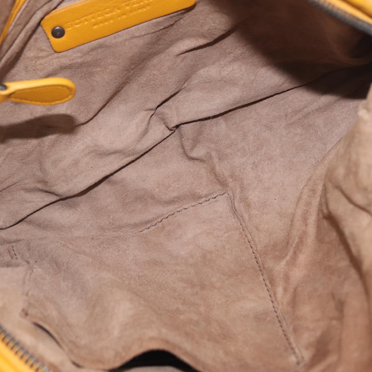 Bottega Veneta INTRECCIATO Shoulder Bag Leather Yellow Auth 209487V