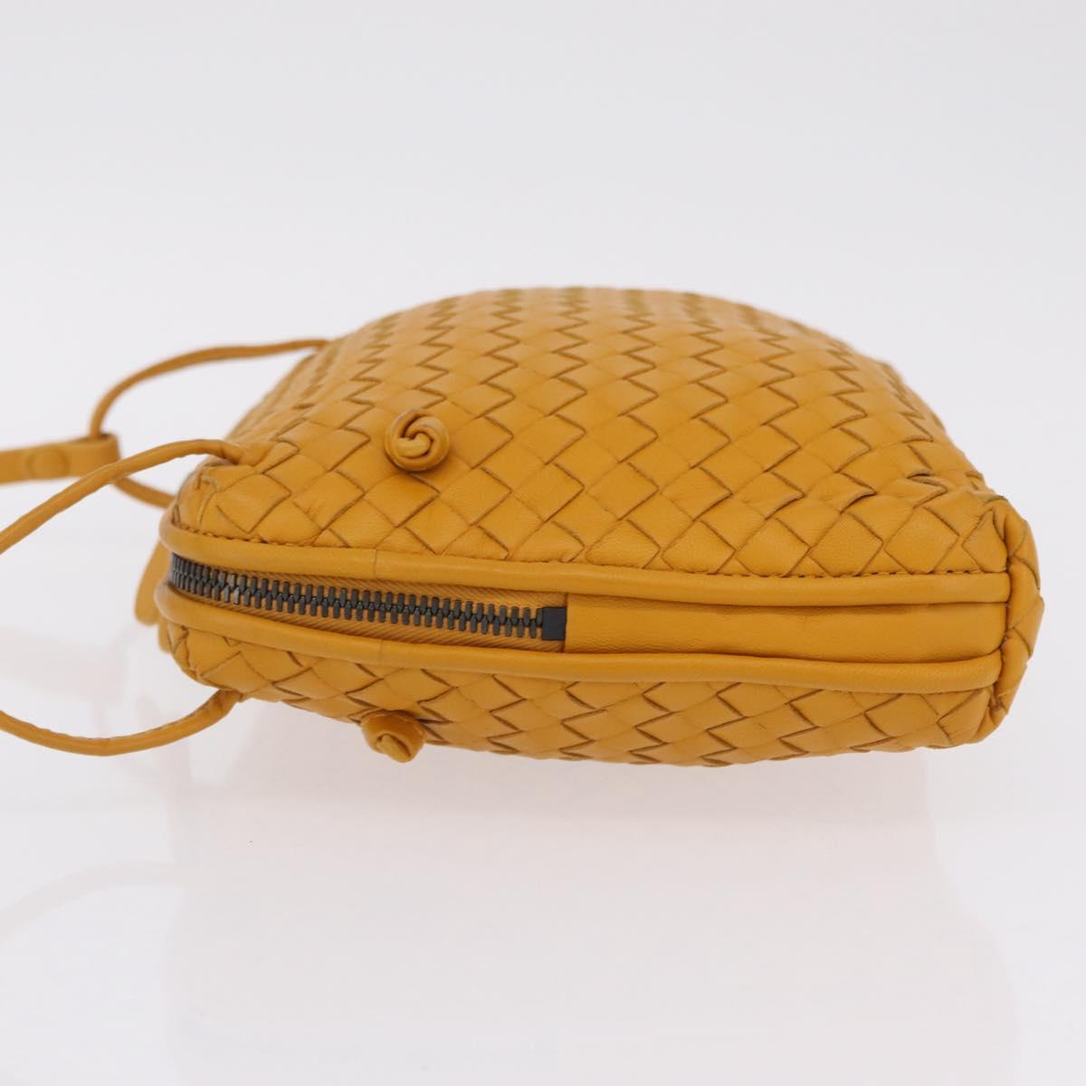 Bottega Veneta INTRECCIATO Shoulder Bag Leather Yellow Auth 209487V