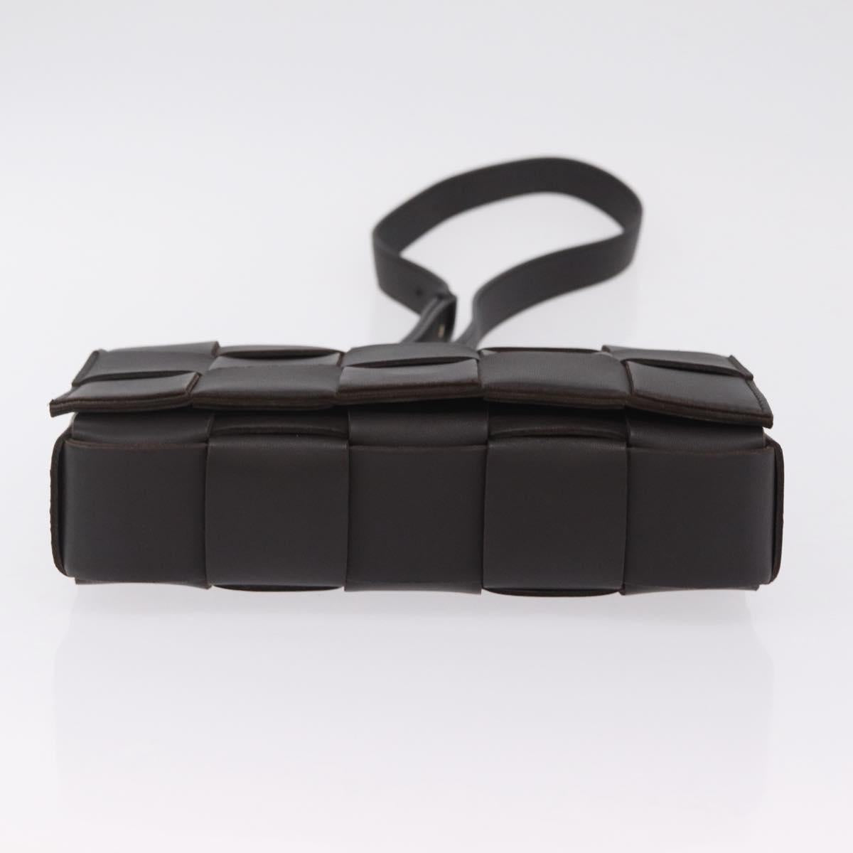 Bottega Veneta MAXI INTRECCIATO Padded Cassette Bag Leather Brown Auth 209495V
