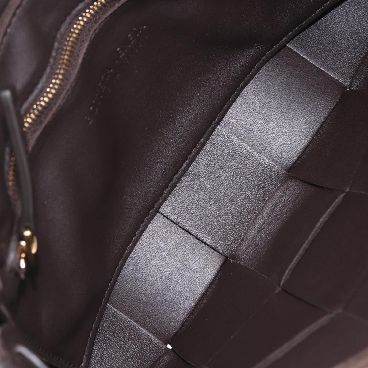 Bottega Veneta MAXI INTRECCIATO Padded Cassette Bag Leather Brown Auth 209495V