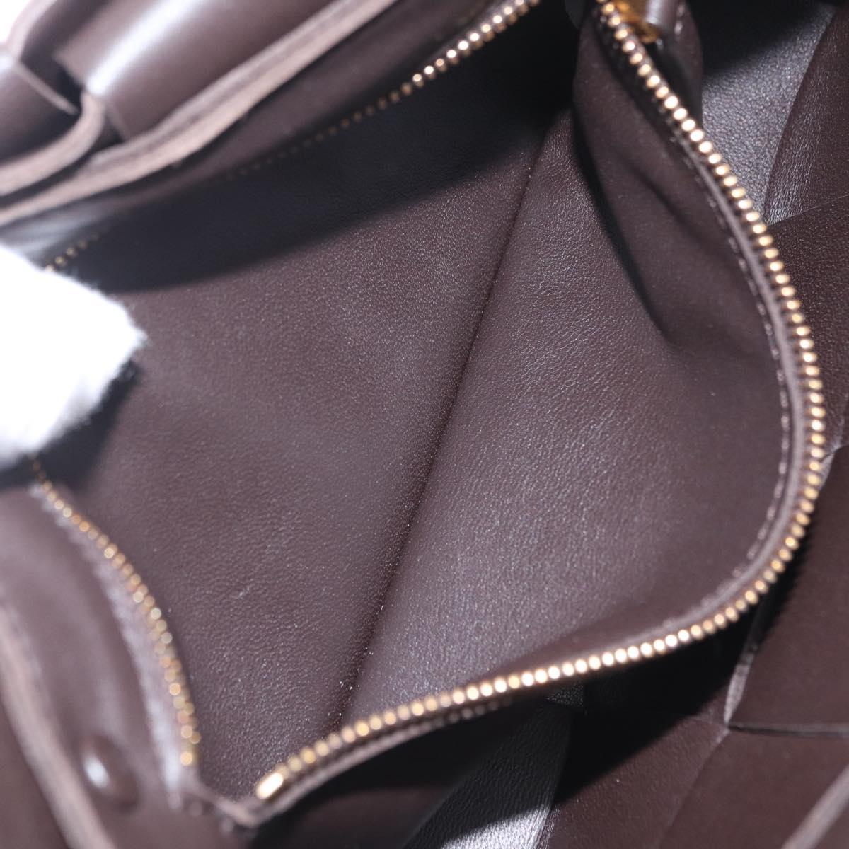 Bottega Veneta MAXI INTRECCIATO Padded Cassette Bag Leather Brown Auth 209495V