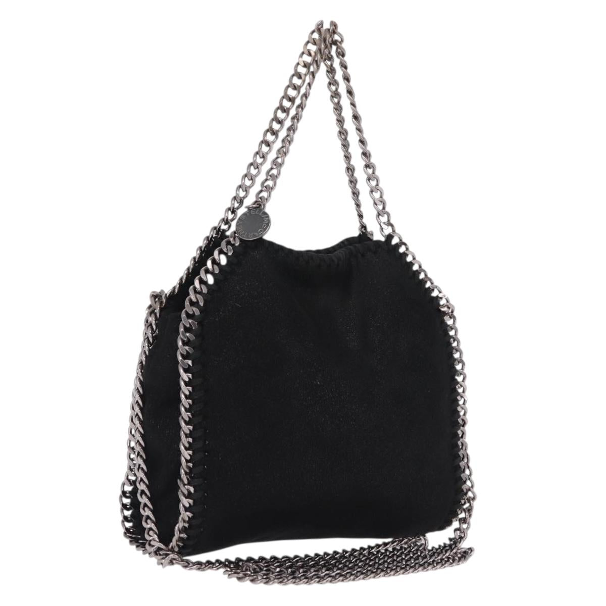 Stella McCartney Falabella Bag Polyester Black Silver 234387 Auth 209496
