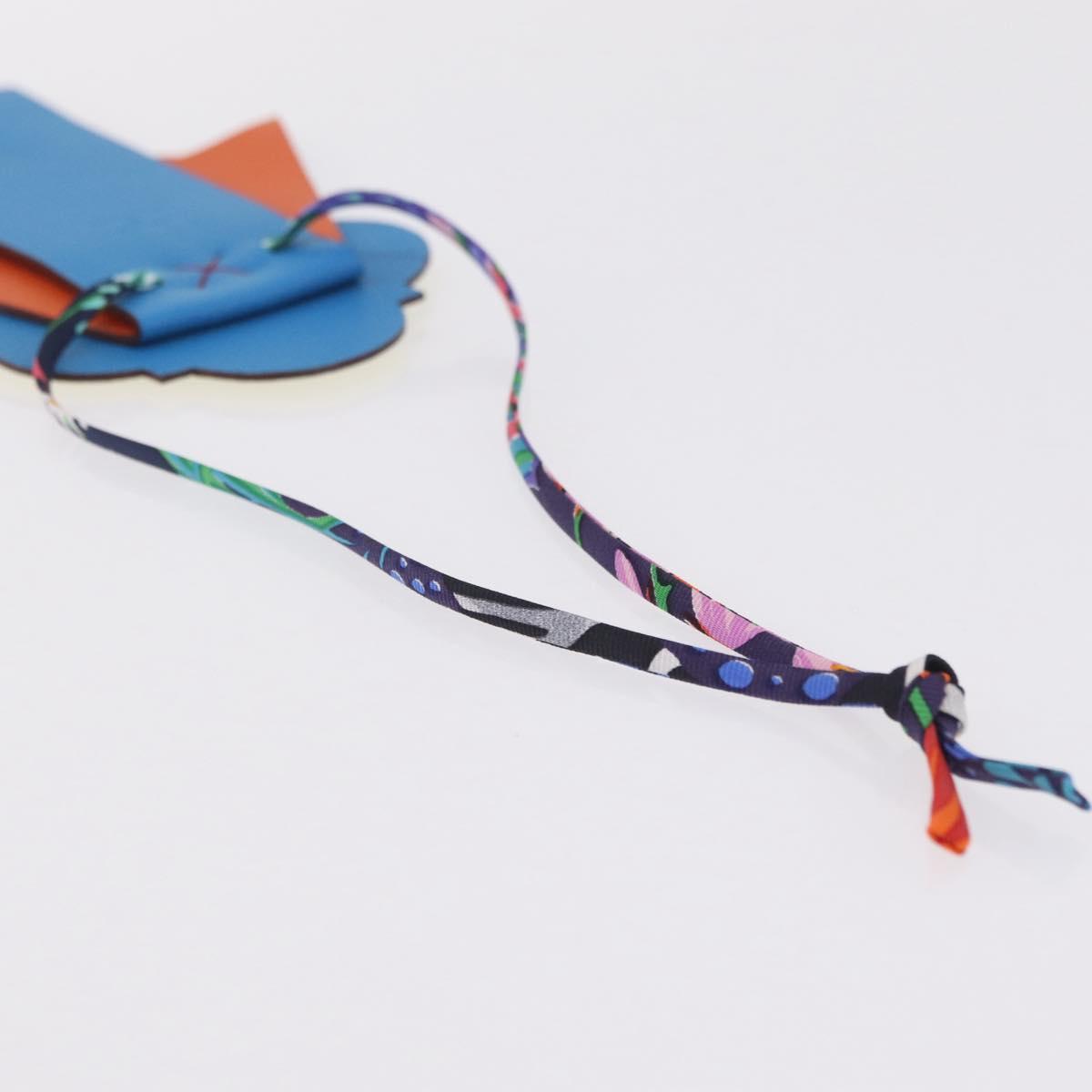 HERMES Petit Ash Bag Charm Leather Multicolor Auth 209499M