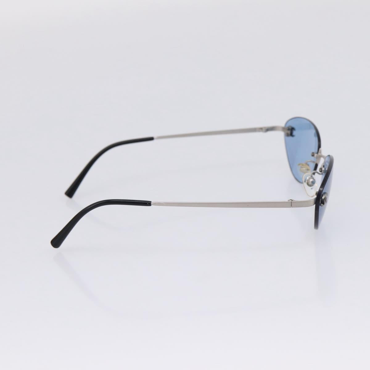 CHANEL Sunglasses metal Silver CC Auth 209501M