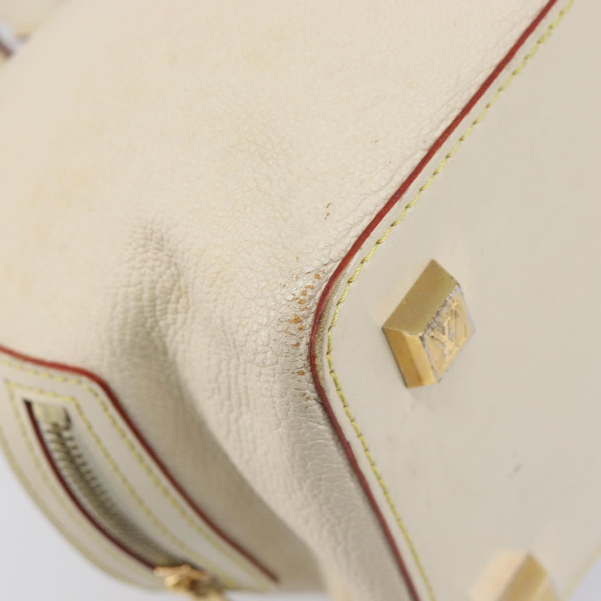 LOUIS VUITTON Suhari Angenu PM Hand Bag White M91811 LV Auth 209507A