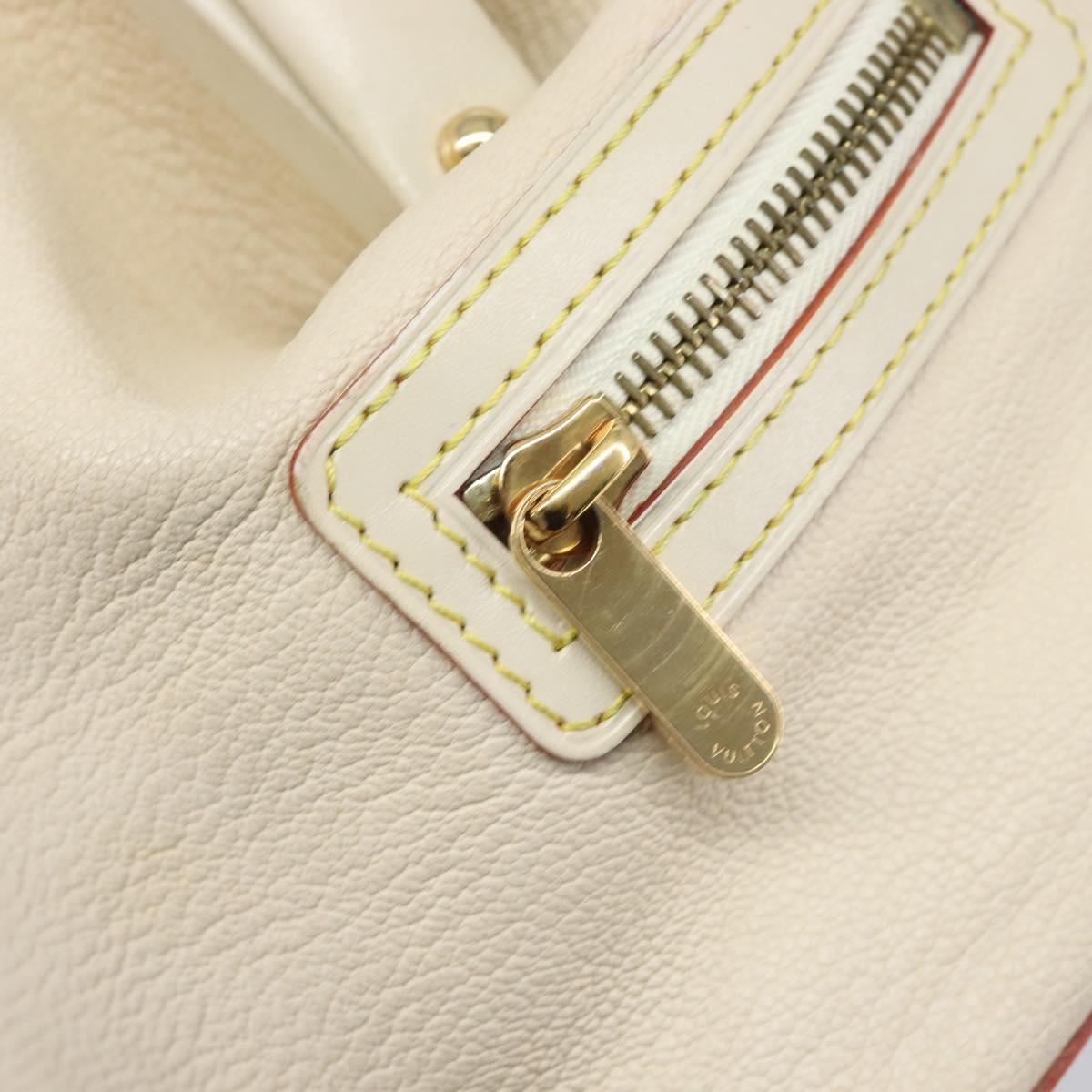 LOUIS VUITTON Suhari Angenu PM Hand Bag White M91811 LV Auth 209507A
