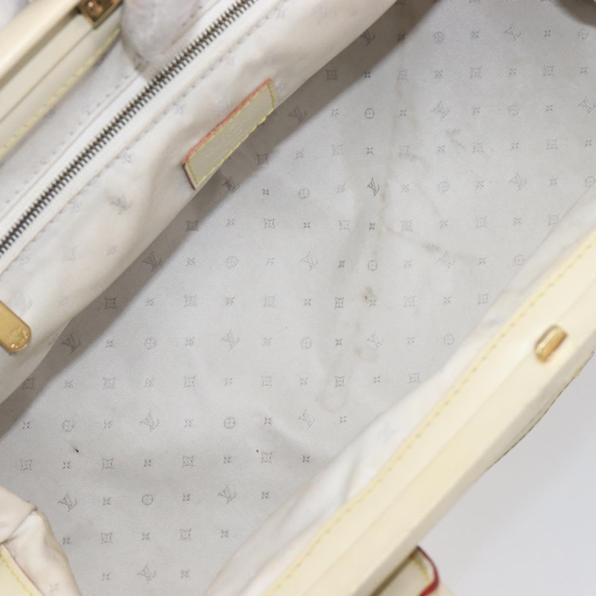 LOUIS VUITTON Suhari Angenu PM Hand Bag White M91811 LV Auth 209507A