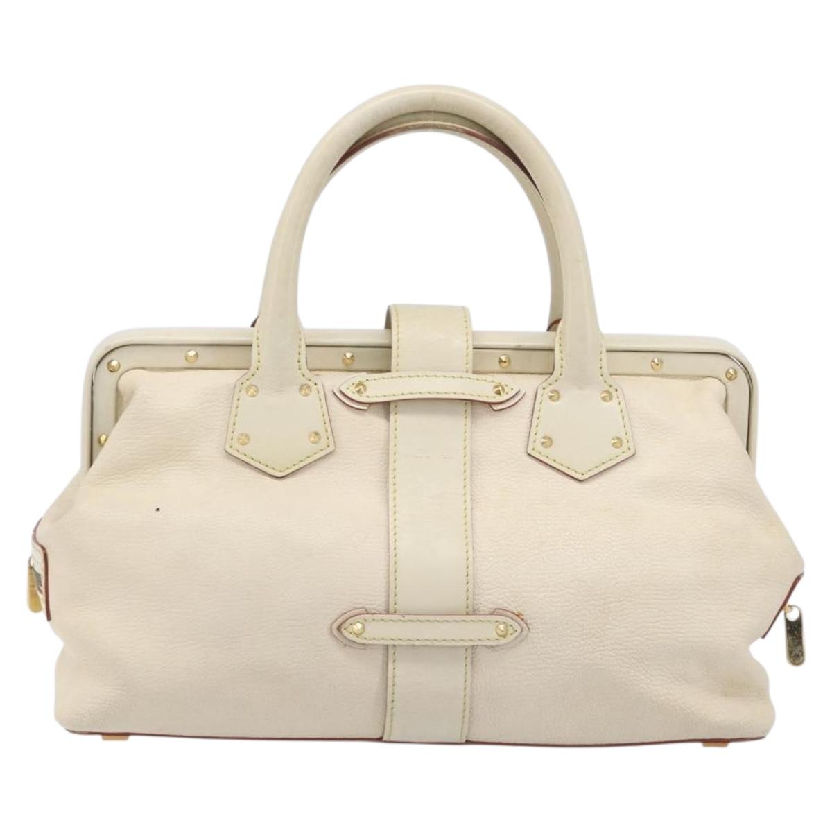 LOUIS VUITTON Suhari Angenu PM Hand Bag White M91811 LV Auth 209507A