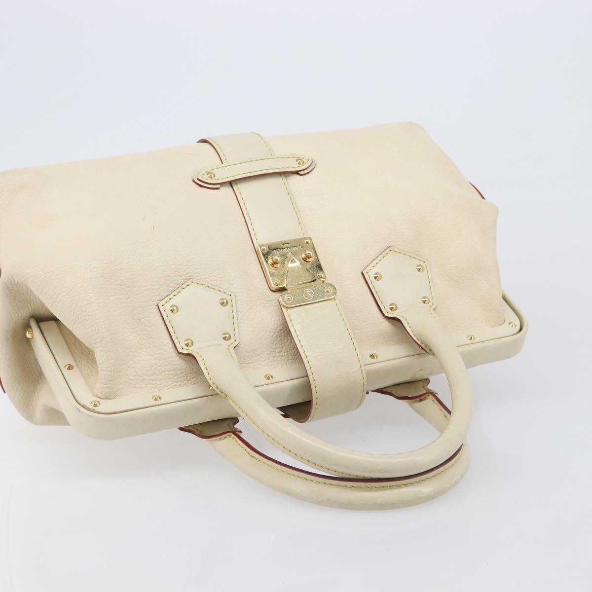 LOUIS VUITTON Suhari Angenu PM Hand Bag White M91811 LV Auth 209507A