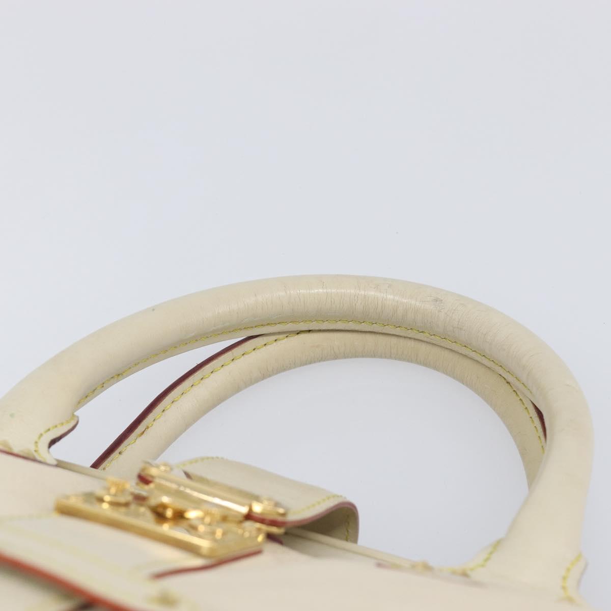 LOUIS VUITTON Suhari Angenu PM Hand Bag White M91811 LV Auth 209507A