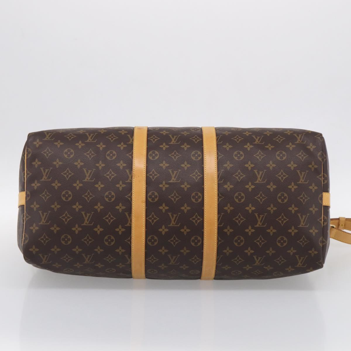 LOUIS VUITTON Monogram Keepall Bandouliere55 Boston Bag M41414 LV Auth 209521V