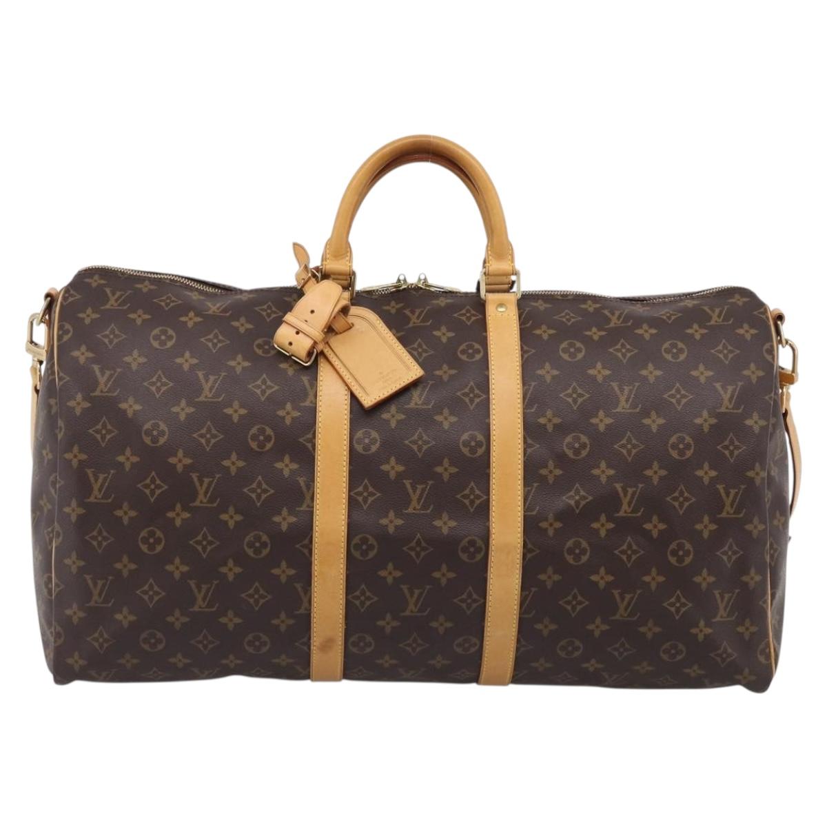 LOUIS VUITTON Monogram Keepall Bandouliere55 Boston Bag M41414 LV Auth 209521V