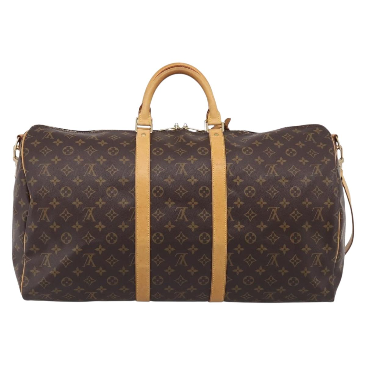 LOUIS VUITTON Monogram Keepall Bandouliere55 Boston Bag M41414 LV Auth 209521V