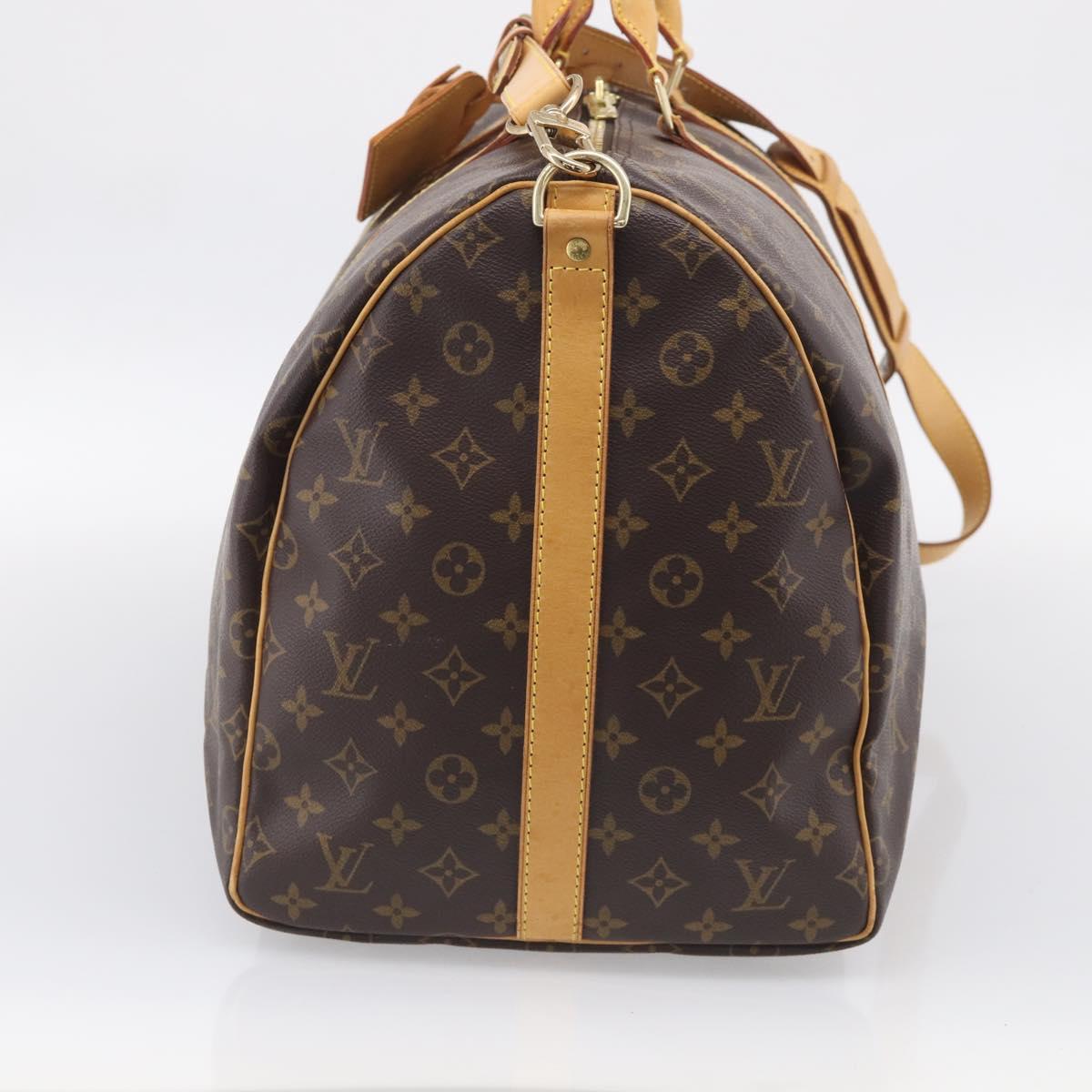LOUIS VUITTON Monogram Keepall Bandouliere55 Boston Bag M41414 LV Auth 209521V