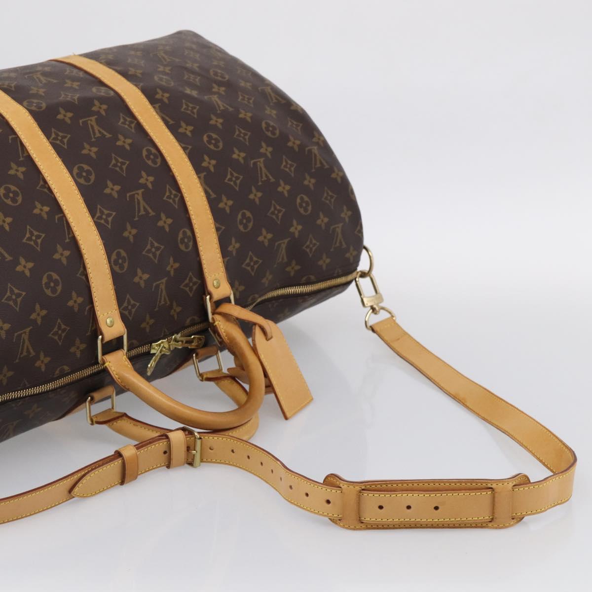 LOUIS VUITTON Monogram Keepall Bandouliere55 Boston Bag M41414 LV Auth 209521V