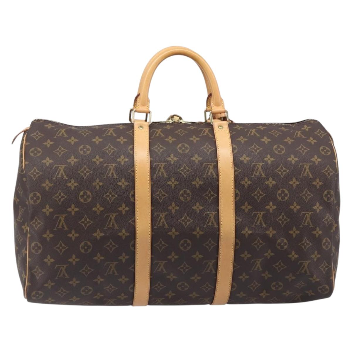 LOUIS VUITTON Monogram Keepall 50 Boston Bag M41426 LV Auth 209523V