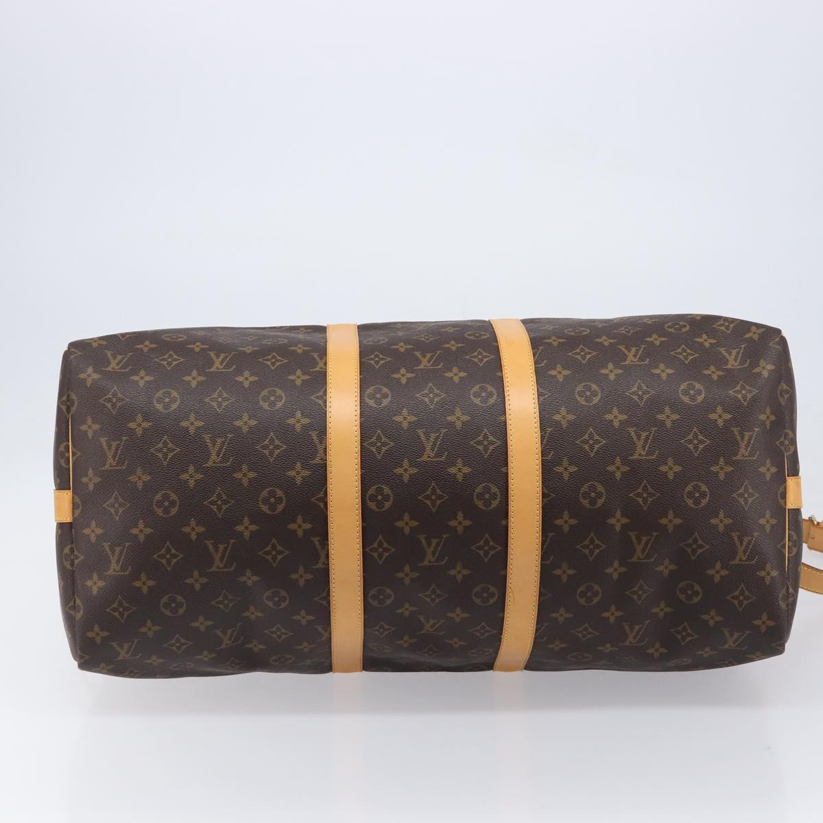 LOUIS VUITTON Monogram Keepall Bandouliere55 Boston Bag M41414 LV Auth 209526V