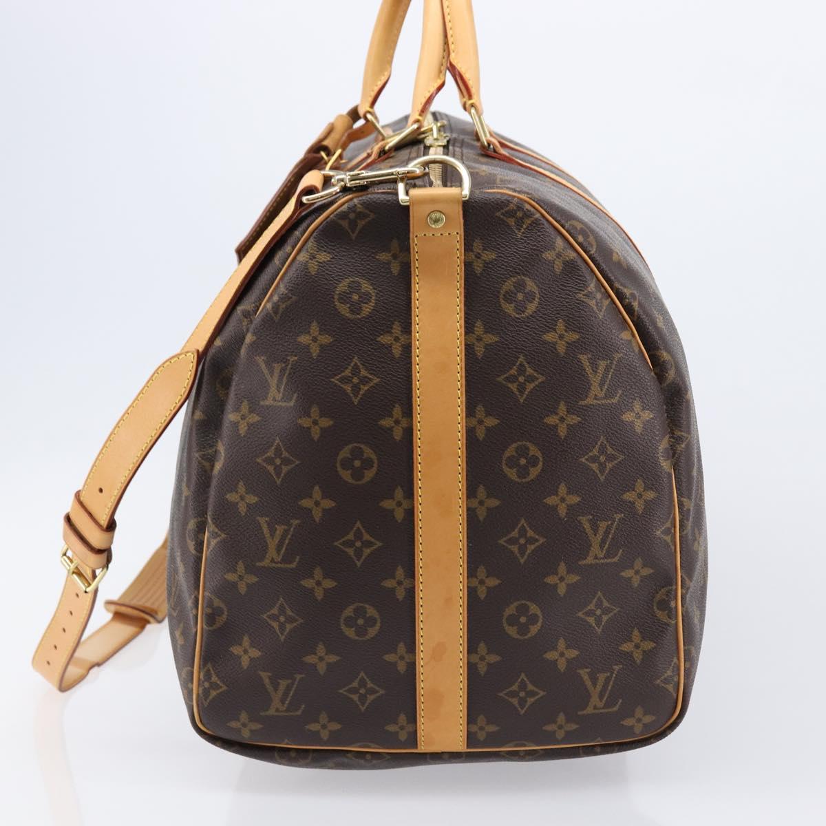 LOUIS VUITTON Monogram Keepall Bandouliere55 Boston Bag M41414 LV Auth 209526V