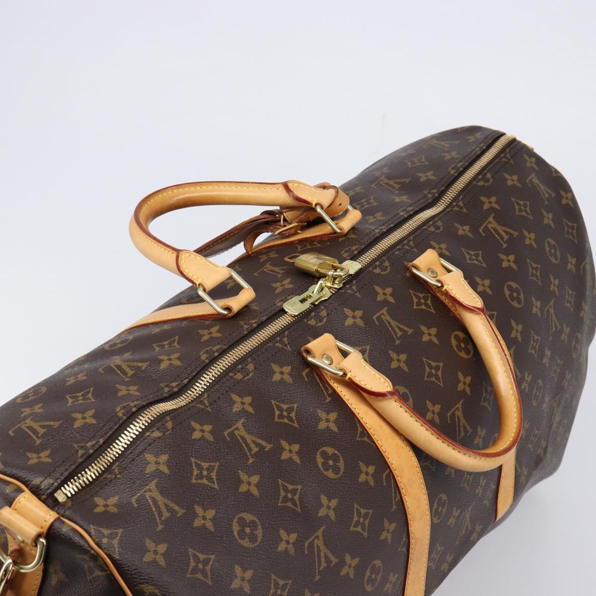 LOUIS VUITTON Monogram Keepall Bandouliere55 Boston Bag M41414 LV Auth 209526V
