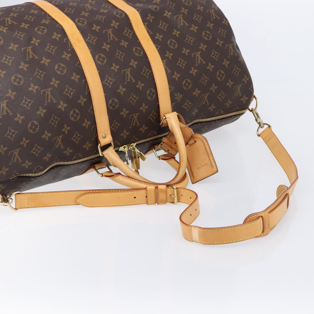 LOUIS VUITTON Monogram Keepall Bandouliere55 Boston Bag M41414 LV Auth 209526V